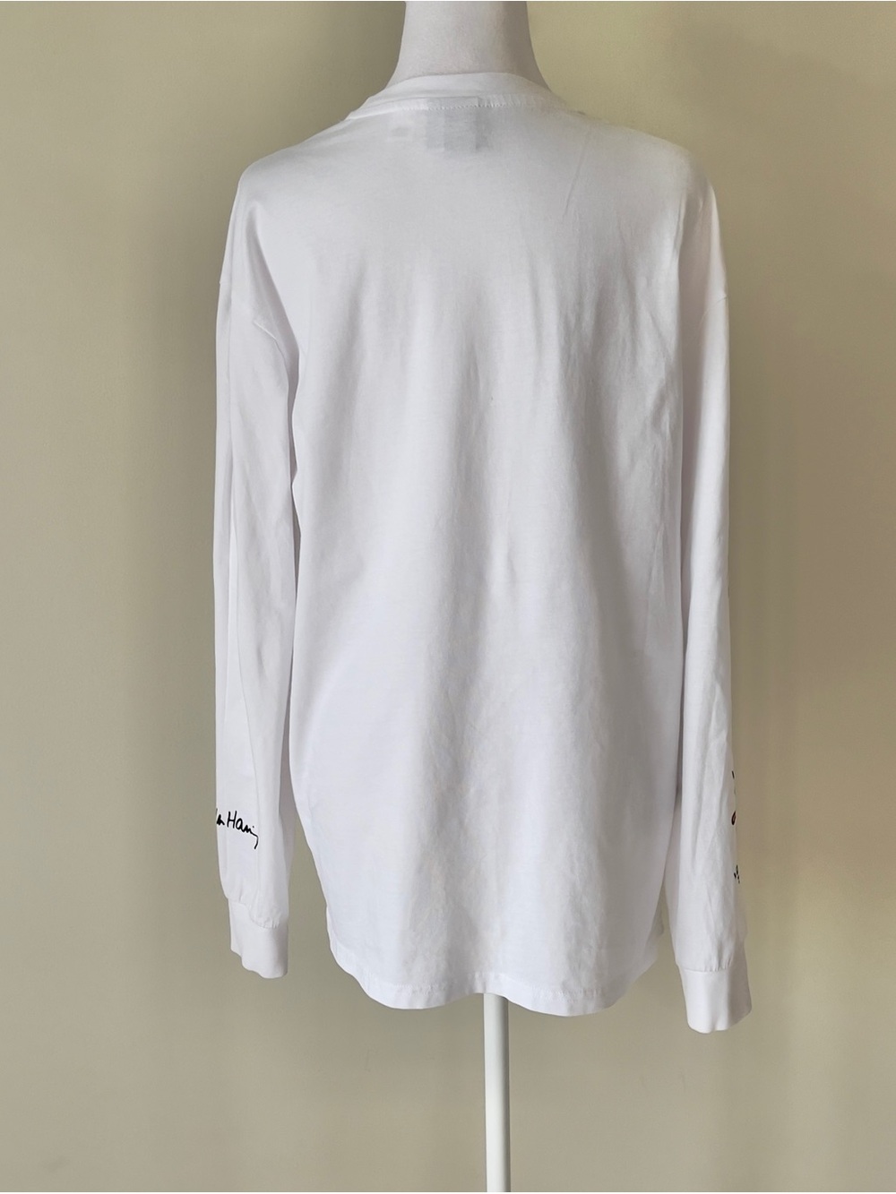 Keith Haring X H&M White Long-Sleeve a Colorful Pop-Art Torso Print on the Chest - Picture 5 of 8